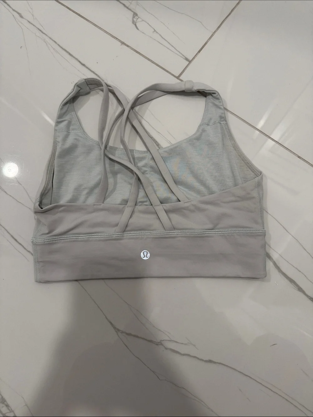 lululemon athletica Light Gray Crisscross-Back Sports Bra